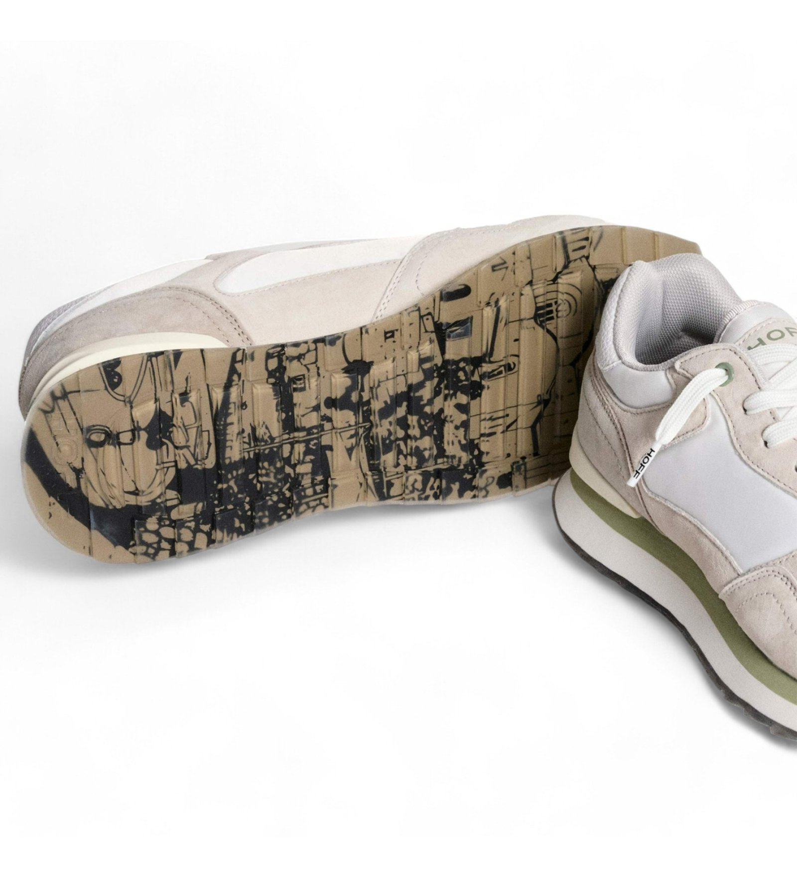 Zapatillas de piel Naousa beige - Imagen 4