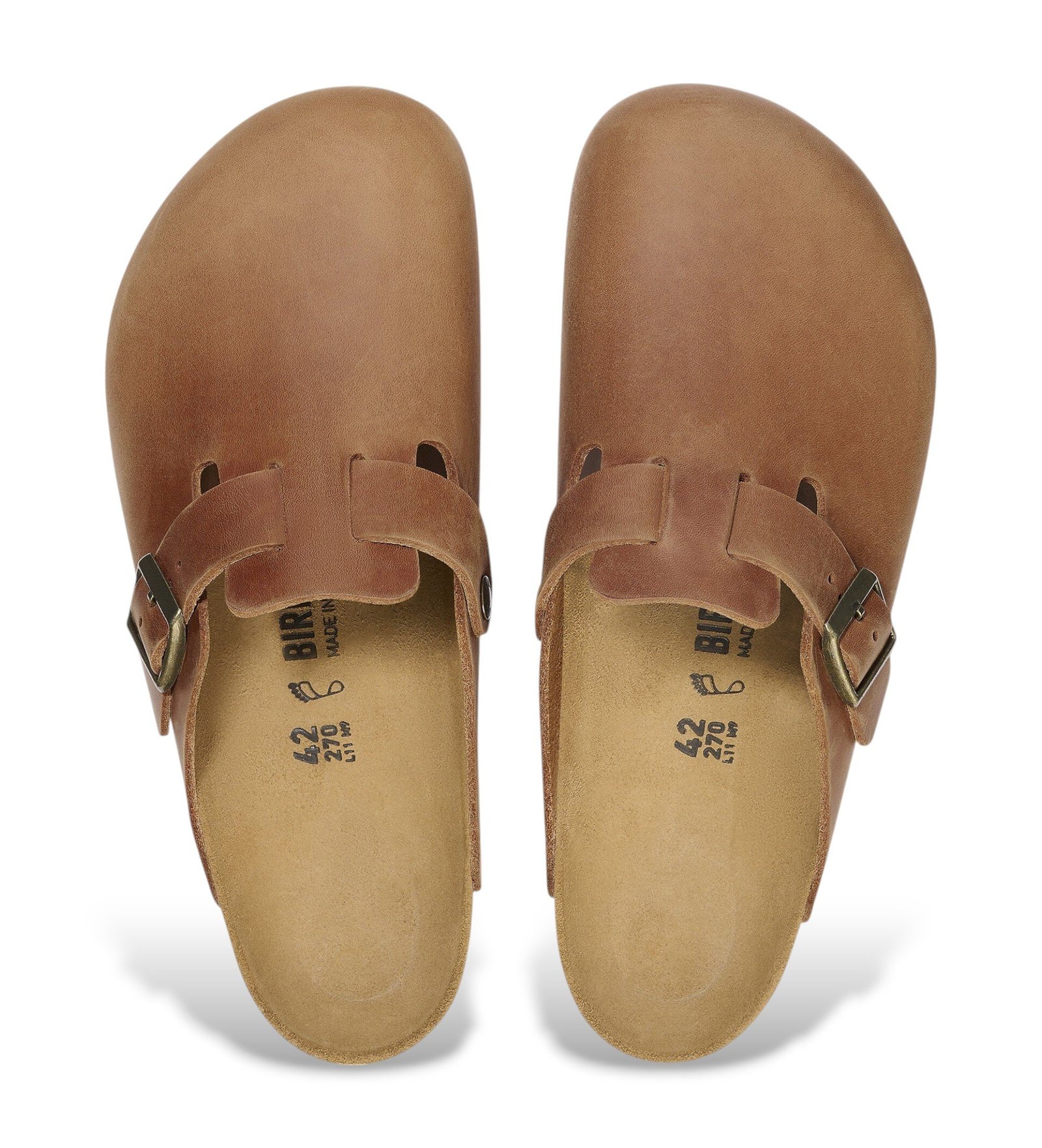 Zuecos de Piel Boston marrón - Imagen 7