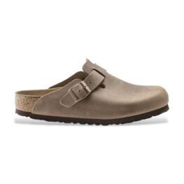 Zuecos de Piel Boston marrón