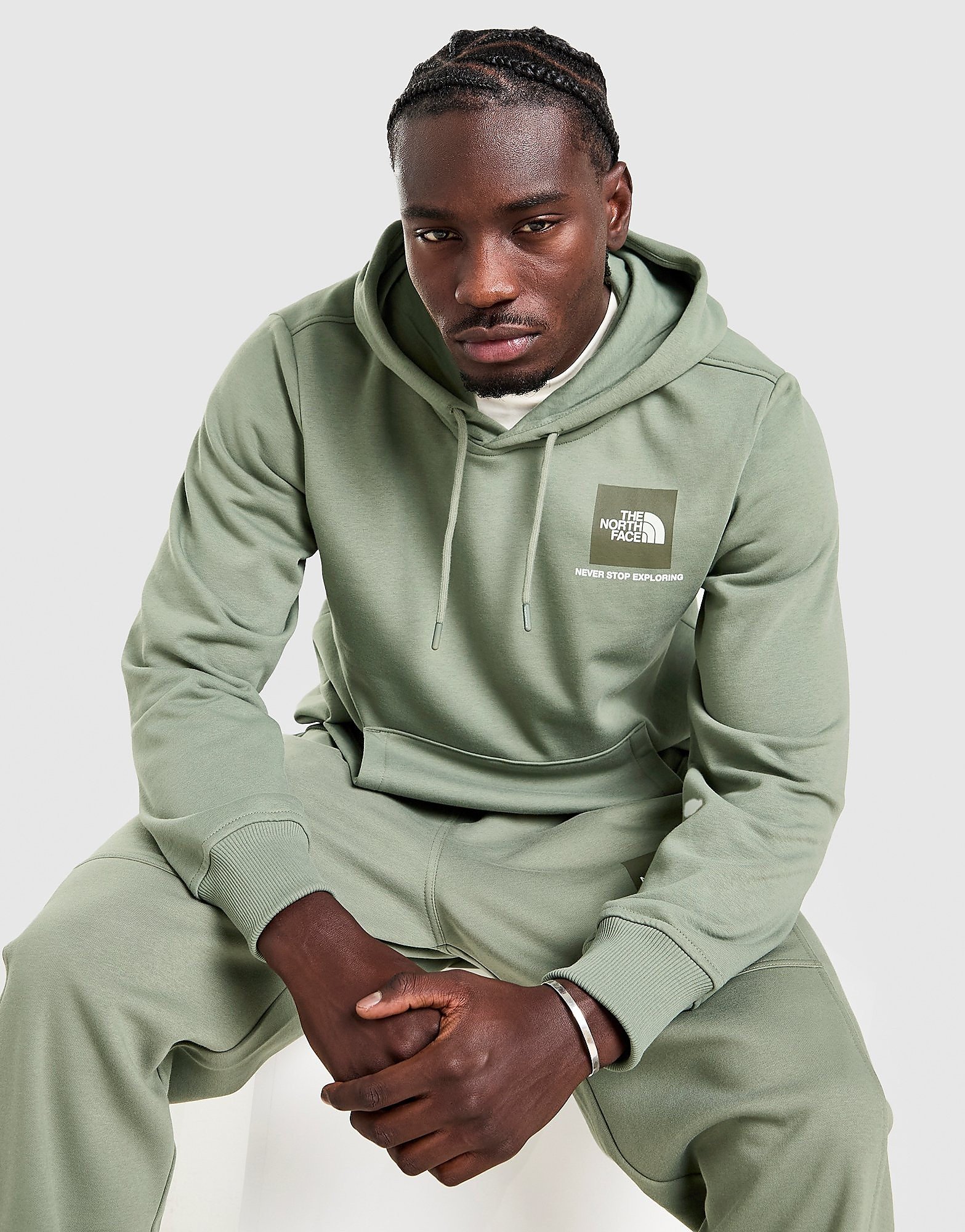 The North Face sudadera con capucha Fine Box, Verde