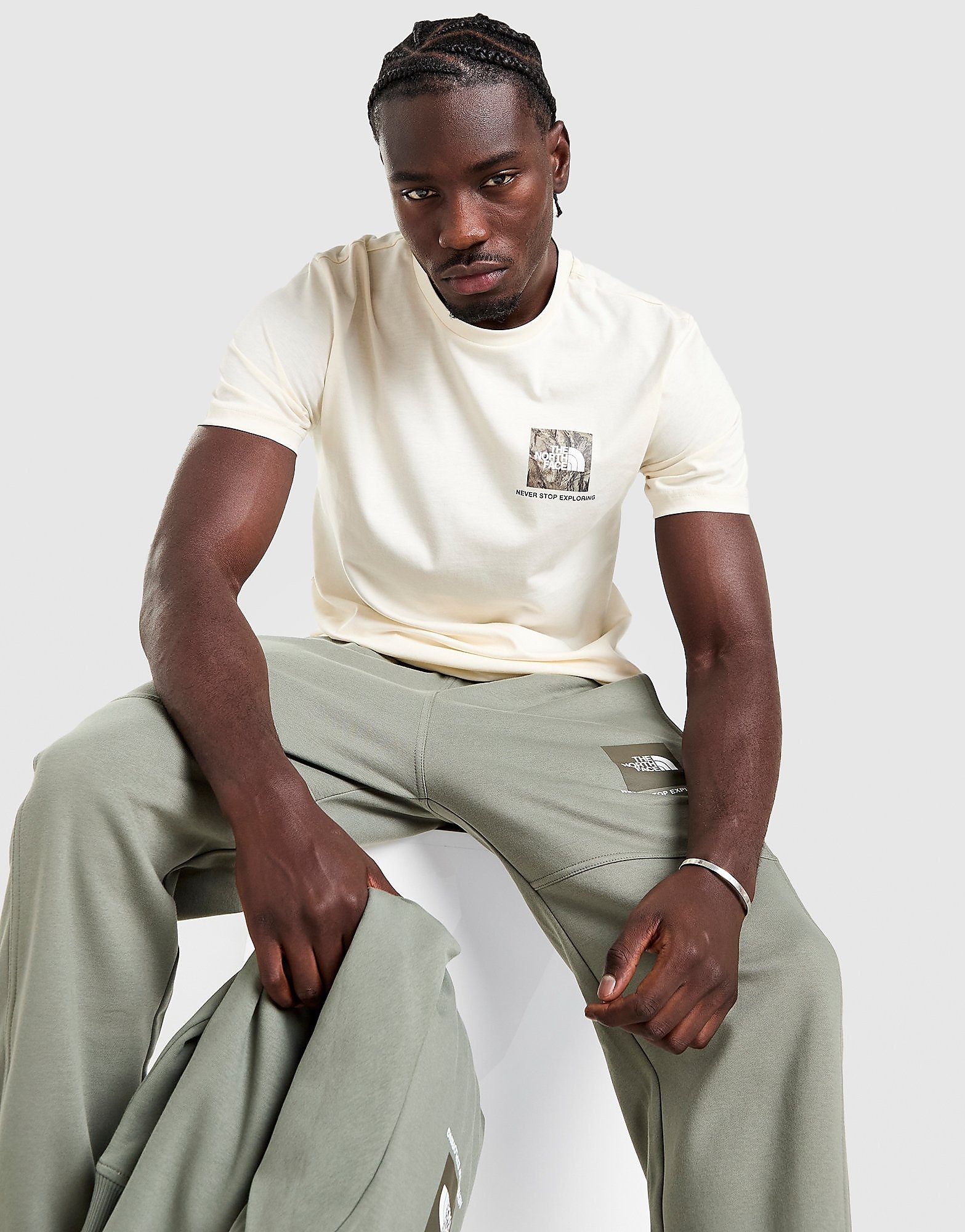 The North Face Camiseta Fine Box Logo, Blanco