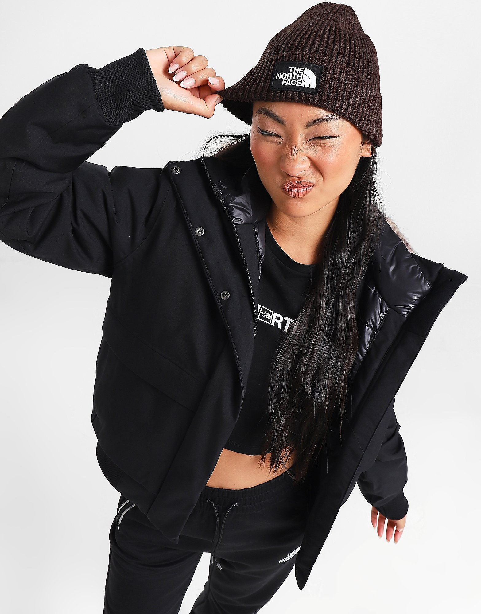 The North Face Gorro Cuffed Logo Box, Marrón