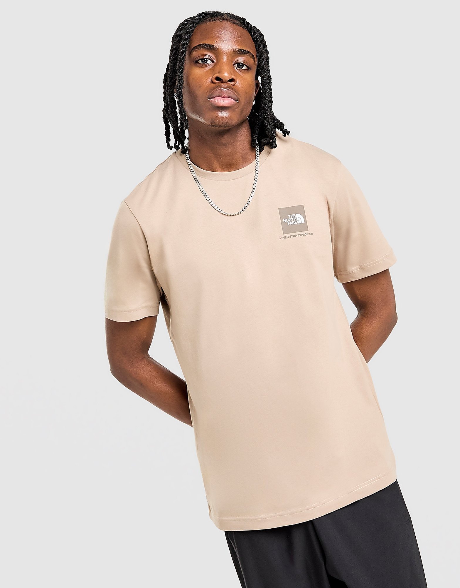 The North Face Camiseta Fine Box Logo, Marrón