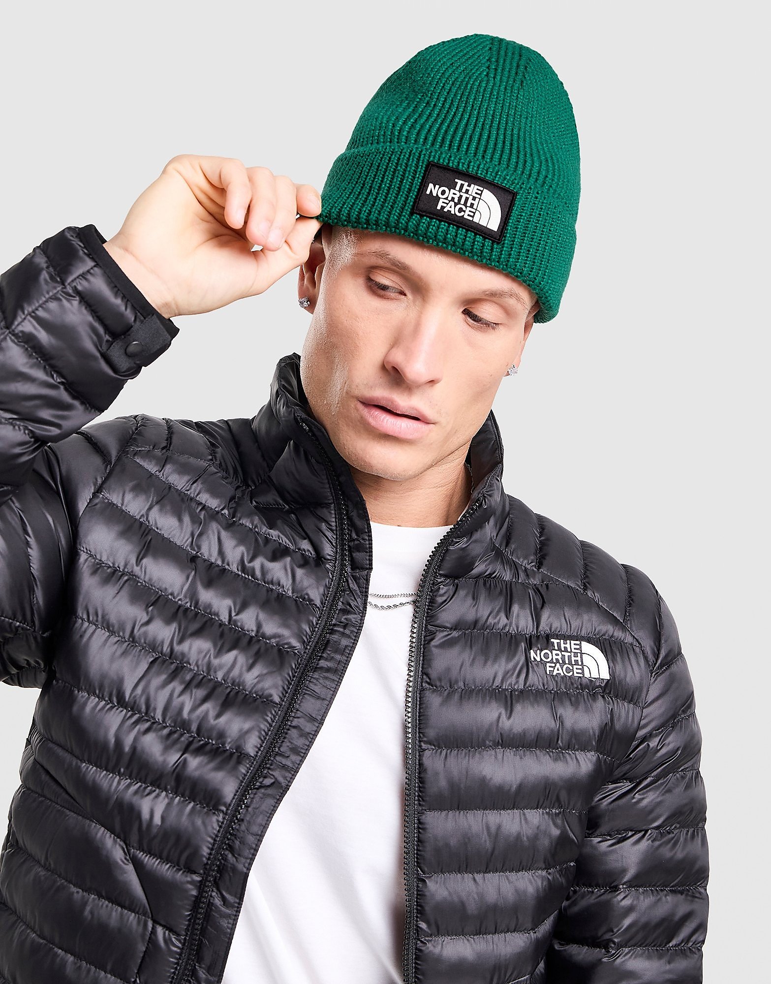 The North Face gorro Logo Box Cuffed, Verde