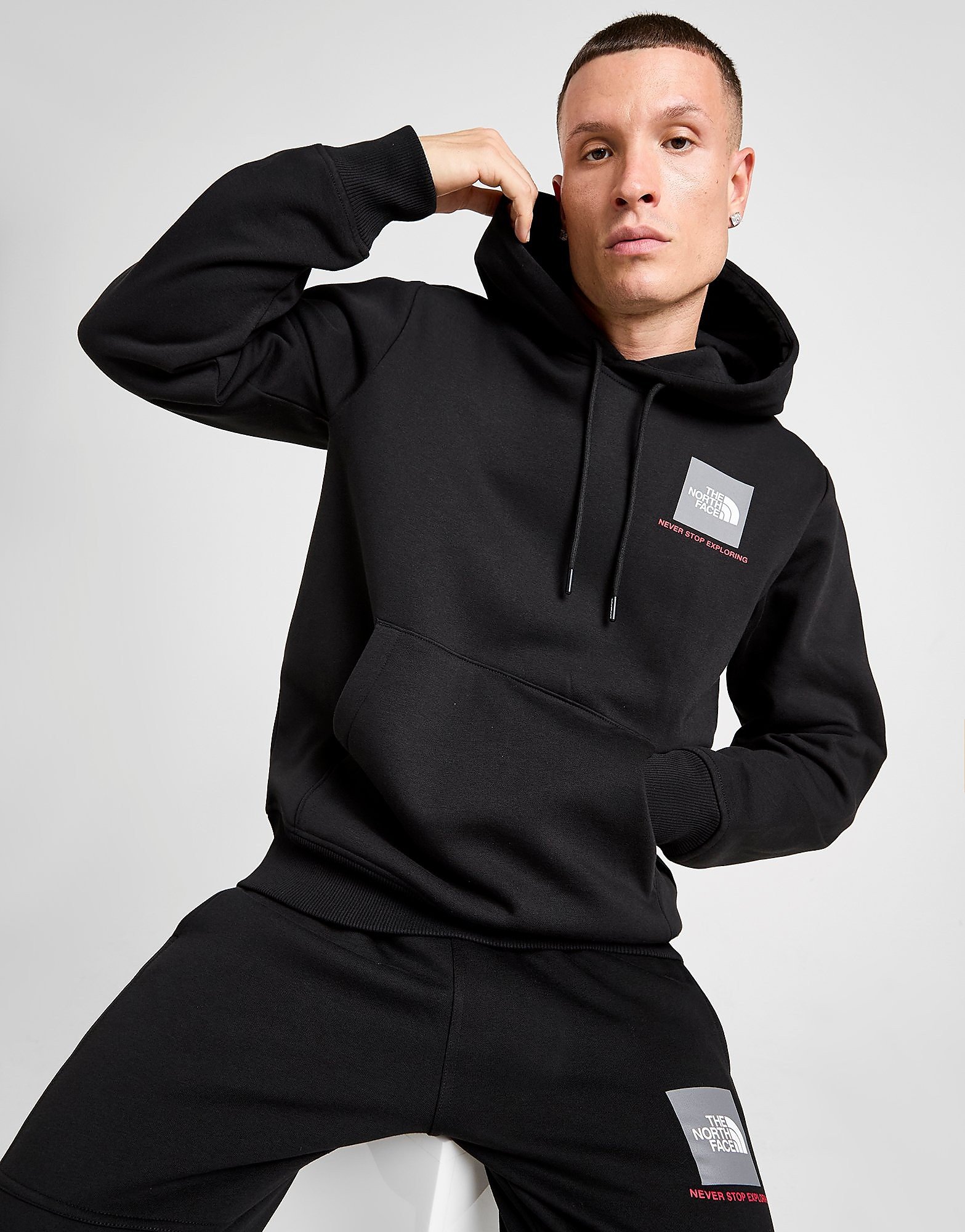The North Face sudadera con capucha Fine Box, Negro