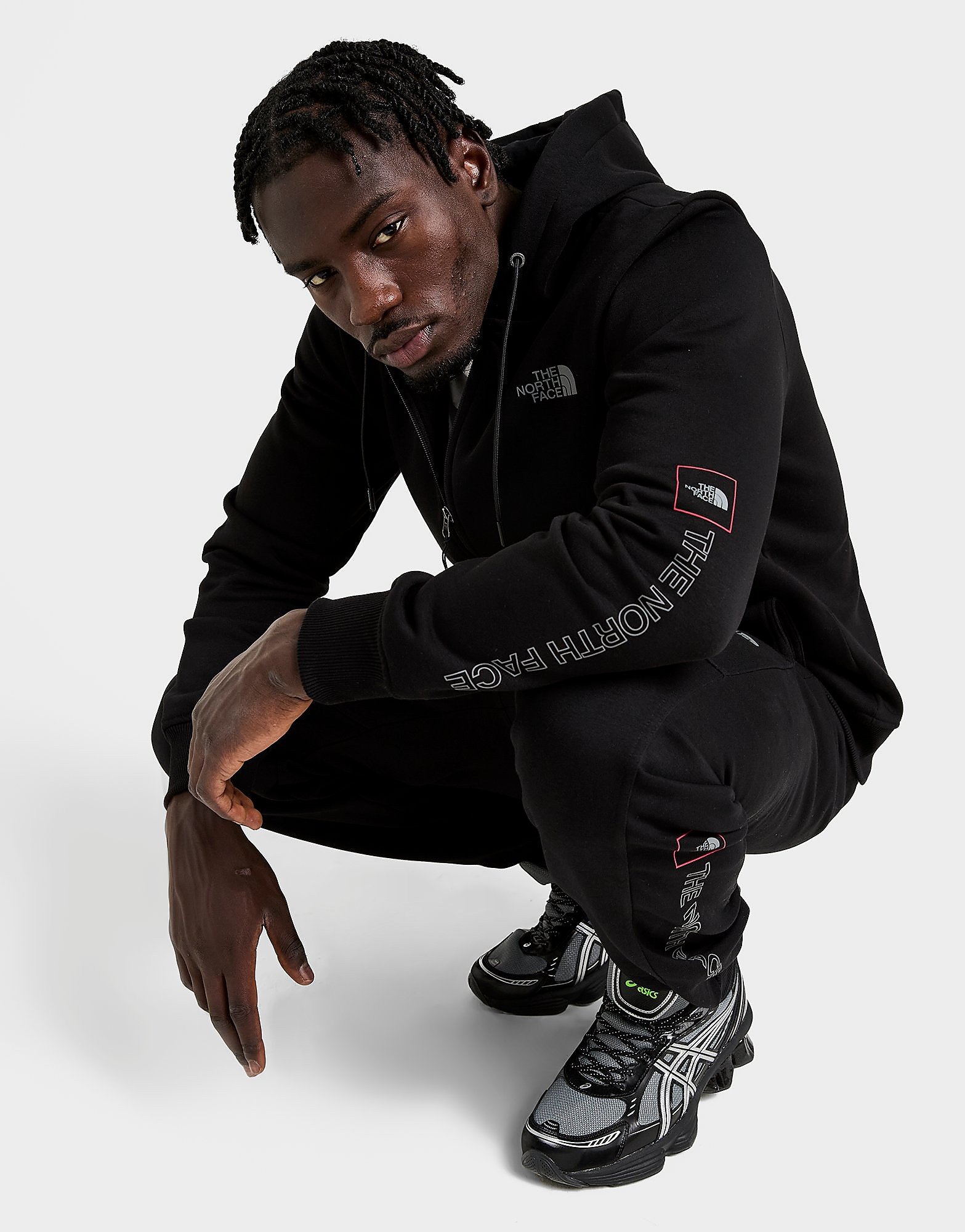 The North Face Sudadera con capucha Zip Outline, Negro