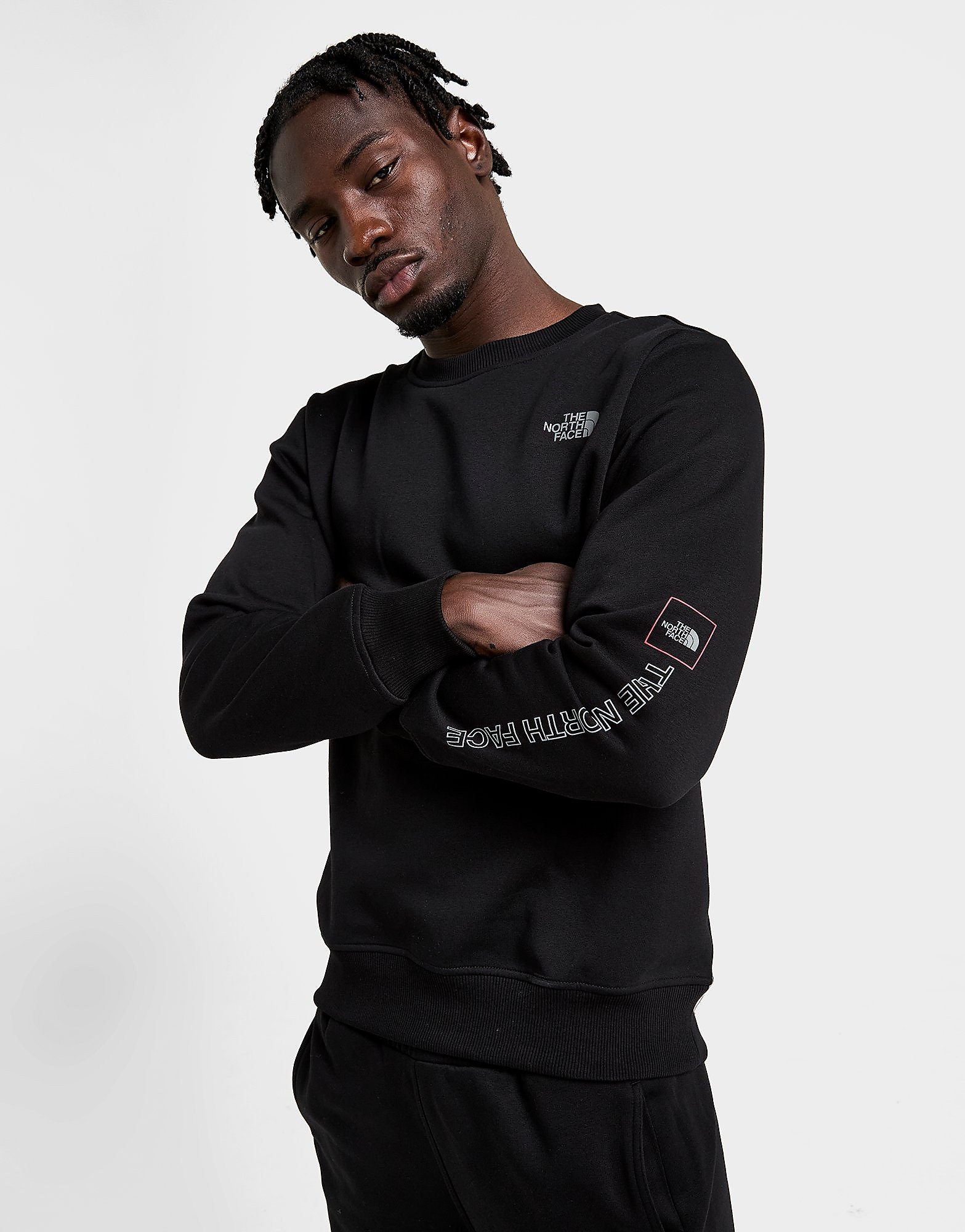 The North Face Sudadera Outline Crew, Negro
