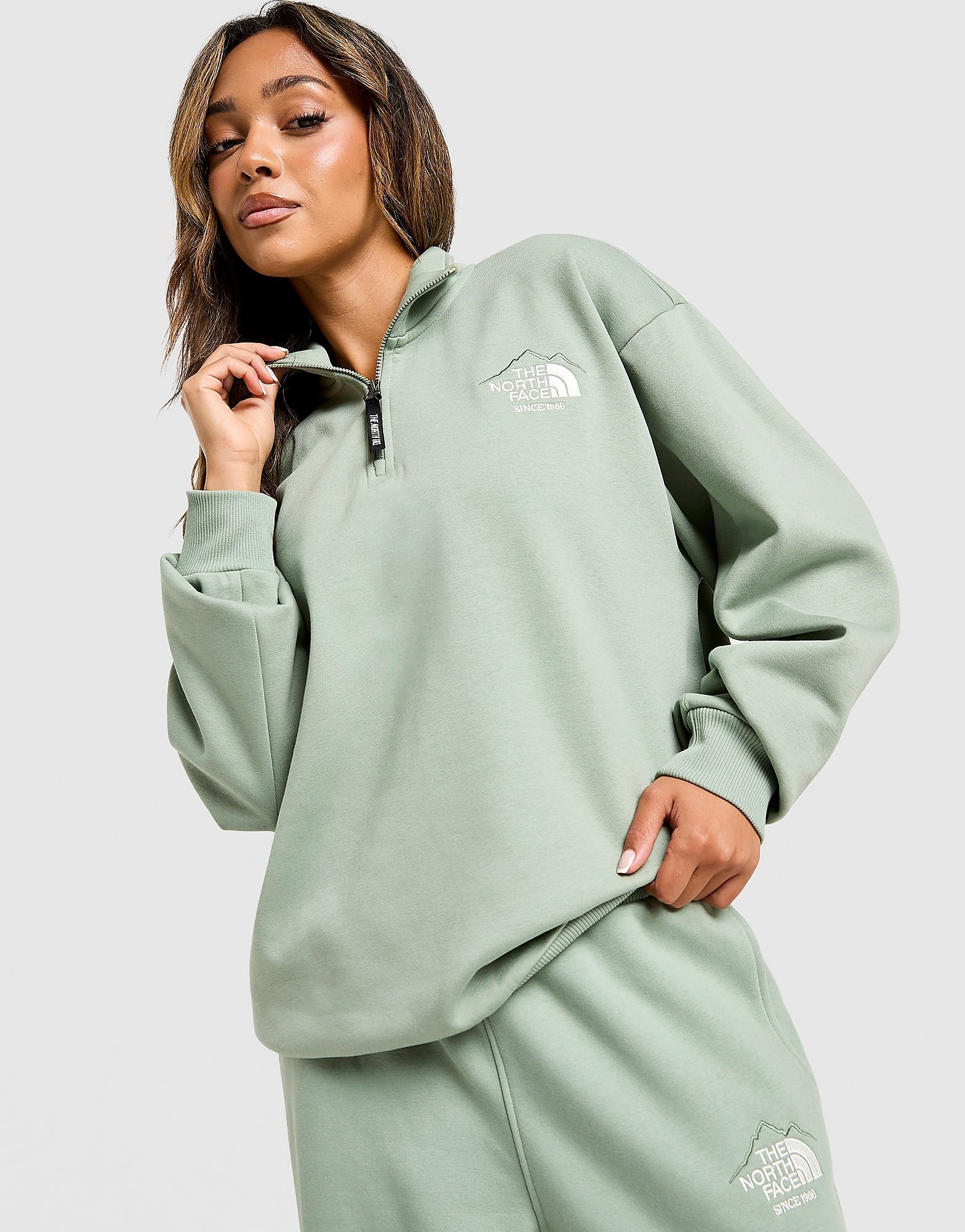 The North Face Sudadera Gaspra 1/4 Zip, Verde