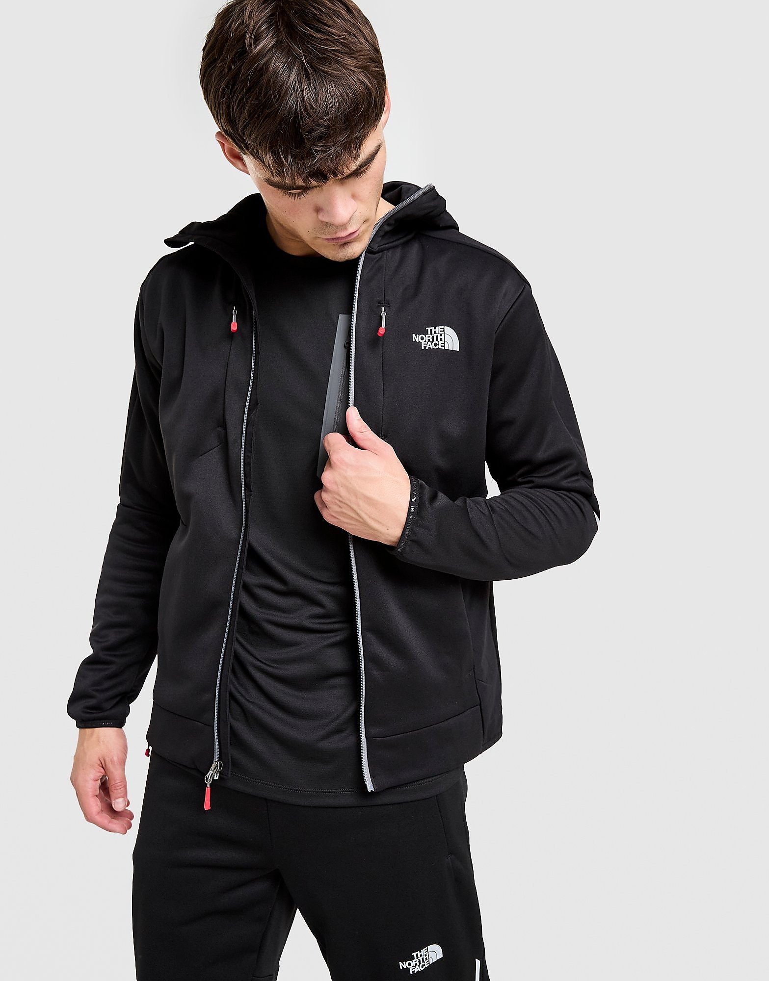 The North Face Sudadera con capucha y cremallera Mittelegi, Negro