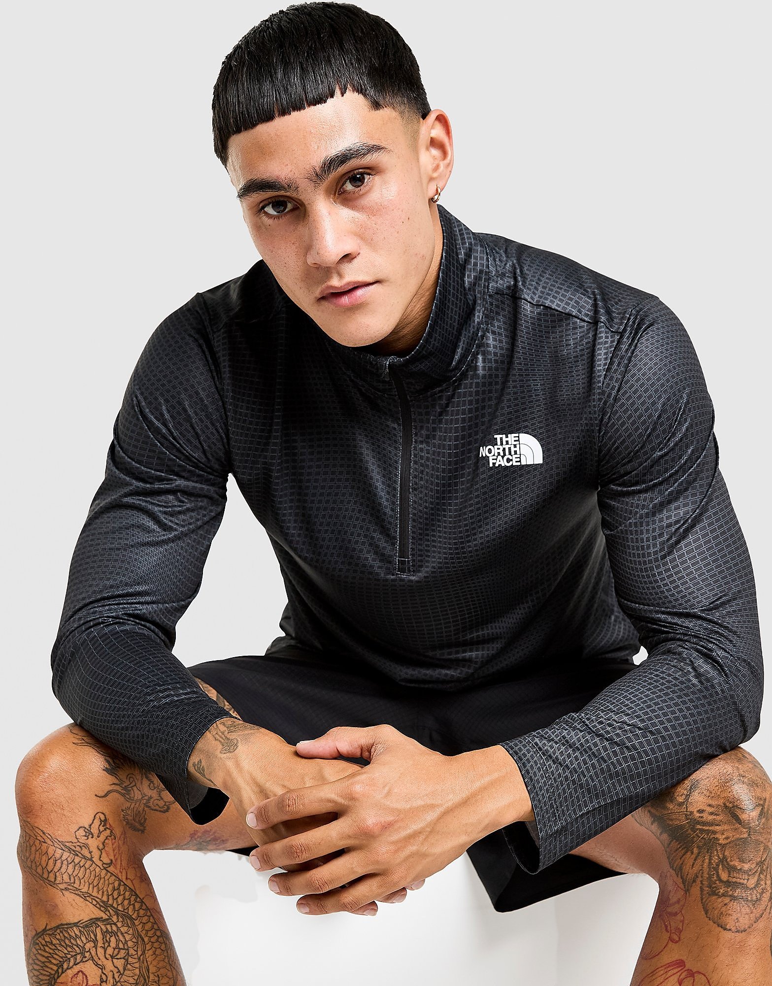 The North Face Camiseta Grid 24/7 1/4 Zip, Negro
